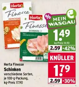 Wasgau Herta Finesse Schinken Angebot