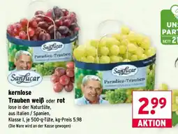 Wasgau SanLucar Trauben Angebot