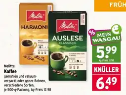 Wasgau Melitta Kaffee Angebot