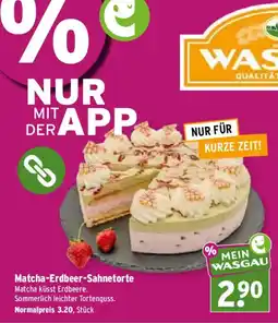Wasgau Matcha-Erdbeer-Sahnetorte Angebot