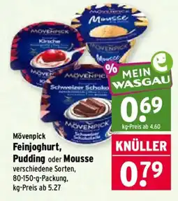 Wasgau Mövenpick Feinjoghurt, Pudding oder Mousse Angebot