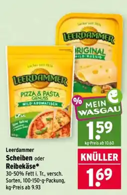 Wasgau Leerdammer Scheiben oder Reibekäse Angebot