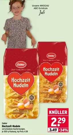 Wasgau Zabler Hochzeit-Nudeln Angebot
