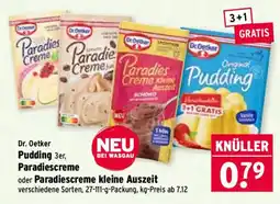 Wasgau Dr. Oetker Pudding oder Paradiescreme Angebot