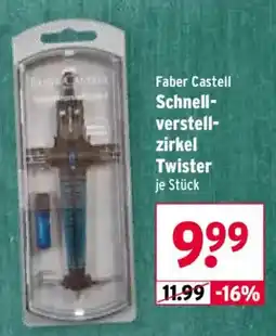 Wasgau Faber Castell Schnell-verstell-zirkel Twister Angebot