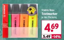 Wasgau Stabilo Boss Textmarker Angebot