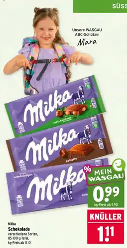 Wasgau Milka Schokolade Angebot
