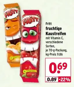 Wasgau Fritt fruchtige Kau streifen Angebot