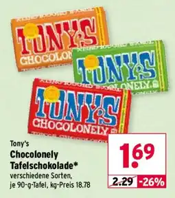 Wasgau Tony's Chocolonely Tafelschokolade Angebot