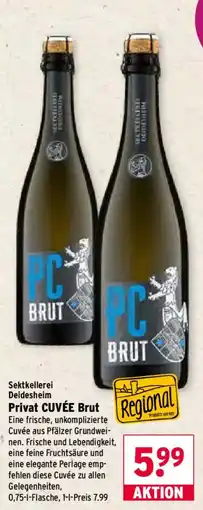 Wasgau Sekt kellerei Deidesheim Privat CUVÉE Brut Angebot