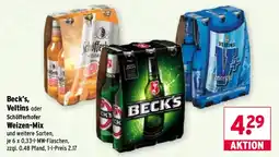 Wasgau Beck's, Veltins oder Schöfferhofer Weizen-Mix Angebot