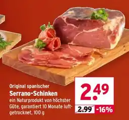 Wasgau Original spanischer Serrano-Schinken Angebot