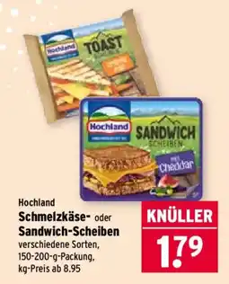 Wasgau Hochland Schmelzkäse- oder Sandwich-Scheiben Angebot