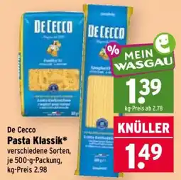 Wasgau De Cecco Pasta Klassik* Angebot
