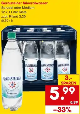 Netto Getränke Discount Gerolsteiner Mineralwasser Angebot