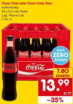 Netto Getränke Discount Coca-Cola oder Coca-Cola Zero Angebot