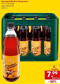 Netto Getränke Discount Spreequell Berliner Fassbrause Angebot