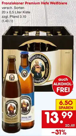 Netto Getränke Discount Franziskaner Premium Hefe Weißbiere Angebot