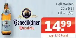 Getränke Oase Benediktiner Weissbräu Hell, Weizen Angebot