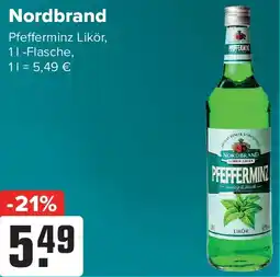 Logo Getränkemarkt Nordbrand Pfefferminz Likör Angebot