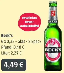 Getränkeland Mayer Beck's Angebot