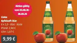 Getränkeland Mayer Linke Apfelsaft klar Angebot