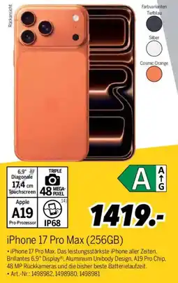 MEDIMAX iPhone 17 Pro Max (256GB) Angebot