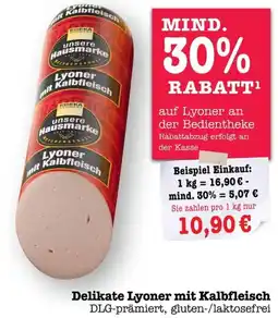 Scheck-in-Center Lyoner mit Kalbfleisch Angebot