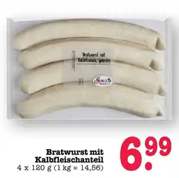 Scheck-in-Center Bratwurst mit Kalbfleischanteil Angebot