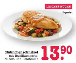 Scheck-in-Center Hähnchenschnitzel mit Basilikumpesto-Nudeln und Ratatouille Angebot