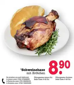 Scheck-in-Center Schweinehaxe mit Brötchen Angebot