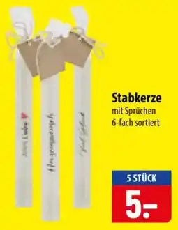 Famila Nord Ost Stabkerze mit Sprüchen Angebot