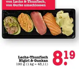 Scheck-in-Center Lachs-Thunfisch Nigiri & Gunkan Angebot