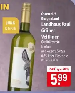 Famila Nord Ost Landhaus Paul Grüner Veltliner Angebot