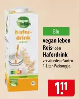 Famila Nord Ost vegan leben Reis- oder Haferdrink Angebot