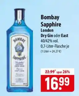 Famila Nord Ost Bombay Sapphire London Dry Gin Angebot