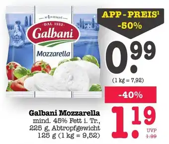 Scheck-in-Center Galbani Mozzarella Angebot