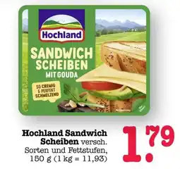 Scheck-in-Center Hochland Sandwich Scheiben Angebot