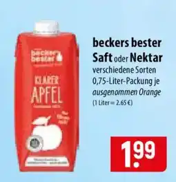 Famila Nord Ost beckers bester Saft oder Nektar Angebot