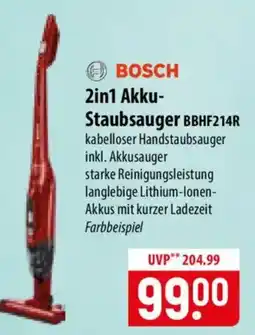 Famila Nord Ost BOSCH 2in1 Akku-Staubsauger BBHF214R Angebot