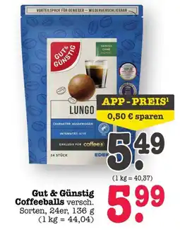 Scheck-in-Center Gut & Günstig Coffeeballs Angebot