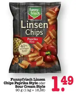 Scheck-in-Center Funnyfrisch Linsen Chips Paprika Style Angebot