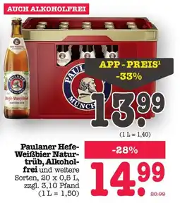 Scheck-in-Center Paulaner Hefe-Weißbier Naturtrüb, Alkoholfrei Angebot