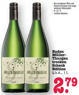 Scheck-in-Center Baden Müller-Thurgau trocken Scheck Edition Angebot