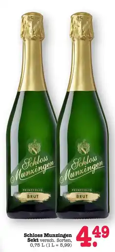 Scheck-in-Center Schloss Munzingen Sekt Angebot
