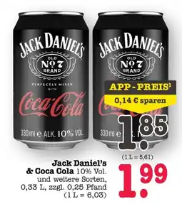 Scheck-in-Center Jack Daniel's & Coca Cola Angebot