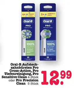Scheck-in-Center Oral-B Aufsteckzahnbürsten Pro Cross-Action, Pro Tiefenreinigung, Pro Sensitive Clean oder Pro Precision Clean Angebot