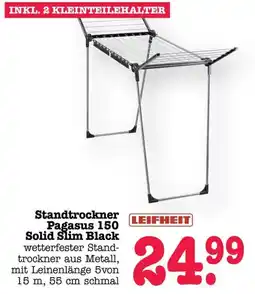 Scheck-in-Center Standtrockner Pagasus 150 Solid Slim Black Angebot