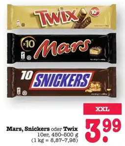 Scheck-in-Center Mars, Snickers oder Twix Angebot