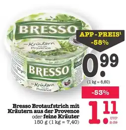 Scheck-in-Center Bresso Brotaufstrich mit Kräutern aus der Provence Angebot
